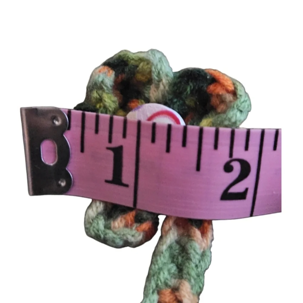 Handmade Bookmark Crochet Purse Charm Floral multicolor Zipper pull Bohemian